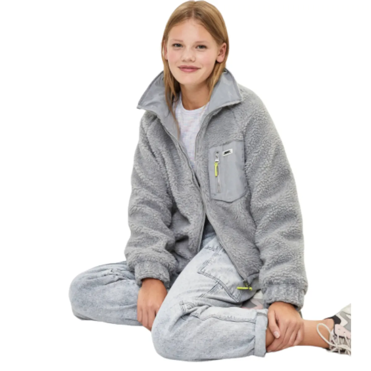 LUNATICA - Chaqueta Ecopiel de Oveja Talla M - Bershka