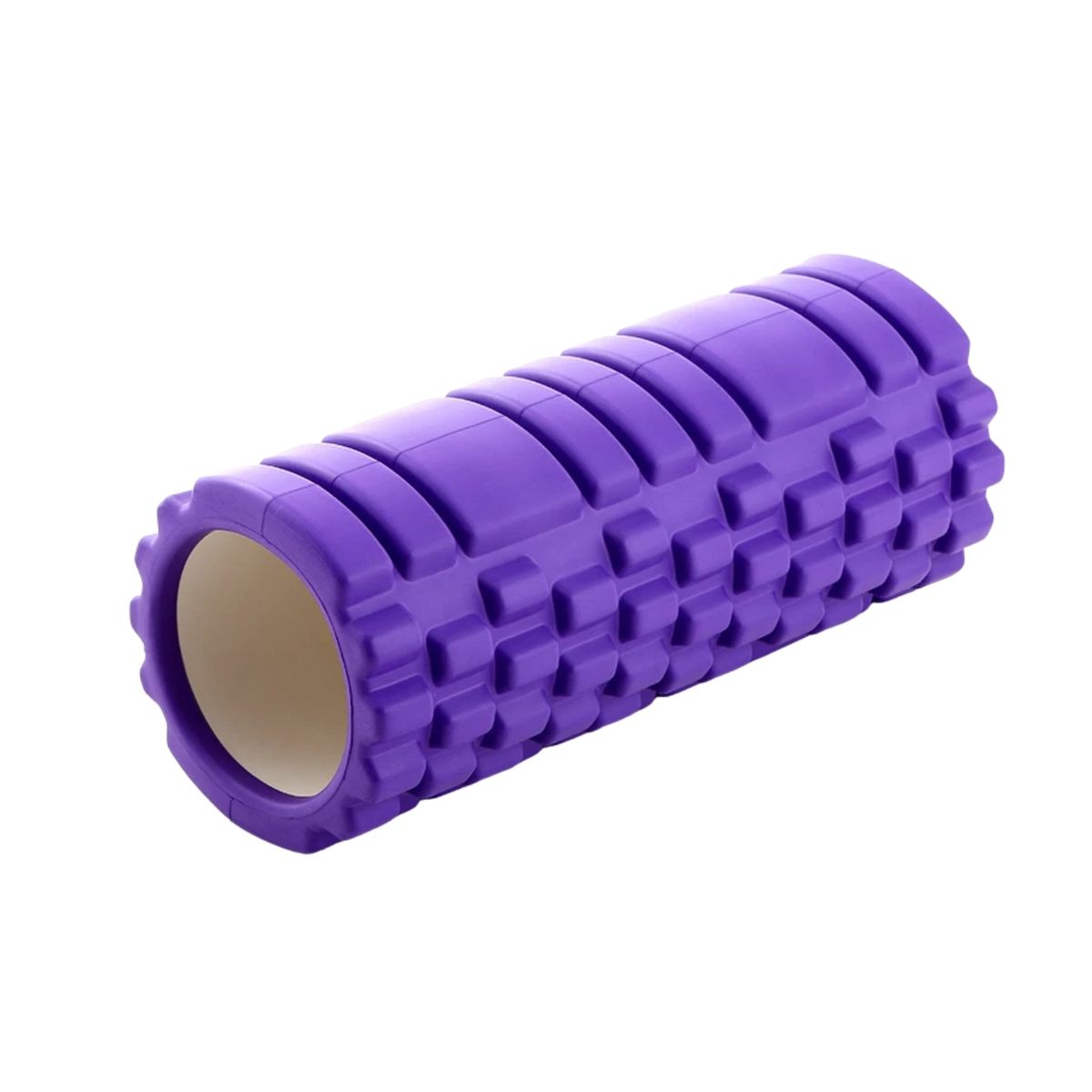 CRUSEC - Rodillo Resina Yoga Masaje Muscular Ejercicio Color Morado