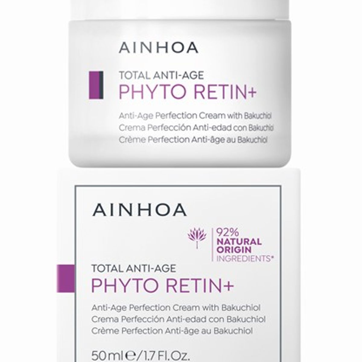 AINHOA - Crema Facial Perfección Antiedad Total Retinol Vegano