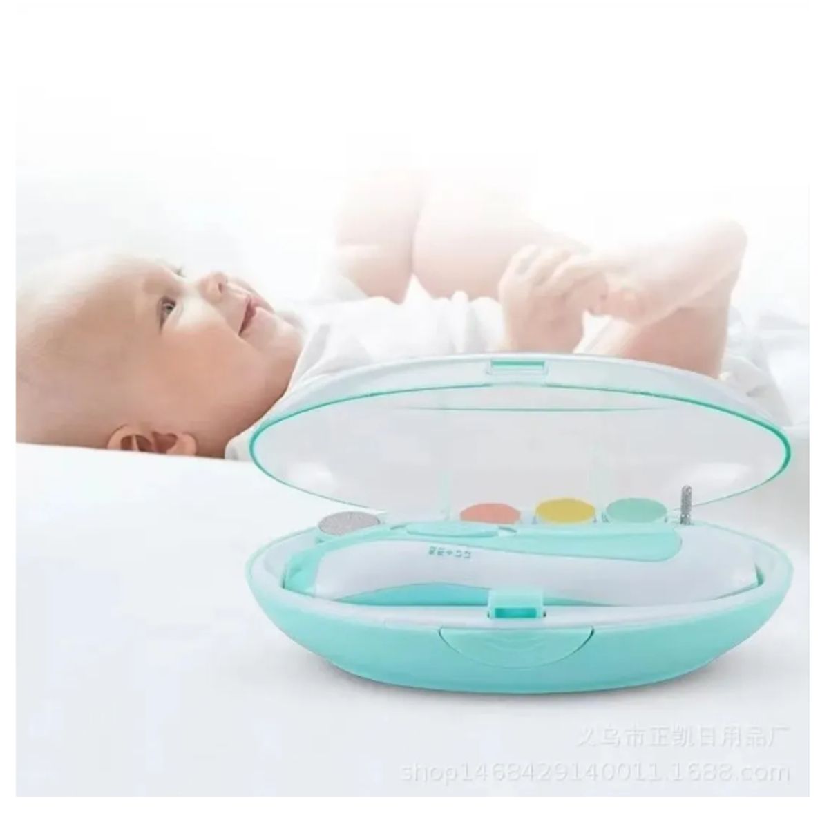 GENERICO - Limador Eléctrico De Uñas Para Bebe Guagua Corta Uña CELESTE