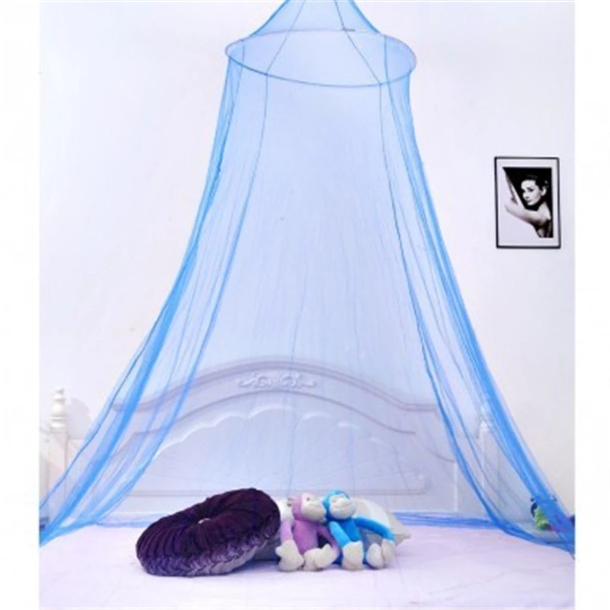 GENERICO - Malla Mosquitera Cerrada Para Cuna y Cama 1 Plaza - Celeste