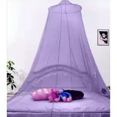 GENERICO - Malla Mosquitera Cerrada Para Cuna y Cama 1 Plaza - Lila