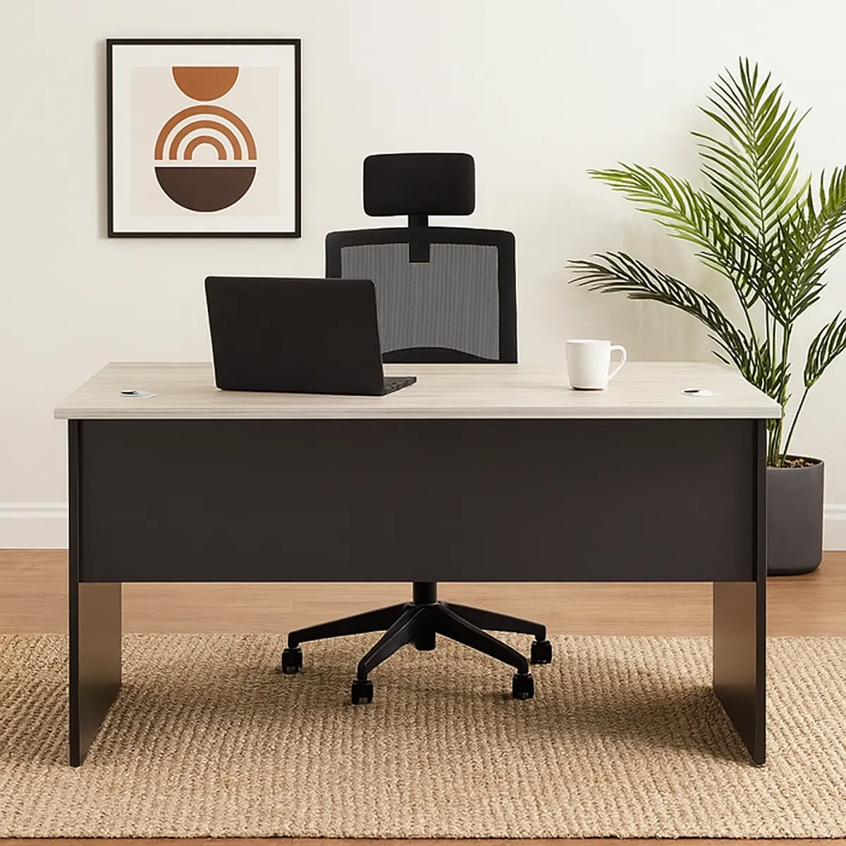 MSA MUEBLES SANTA ANA - ESCRITORIO RECTO 140 MAPLE con GRIS