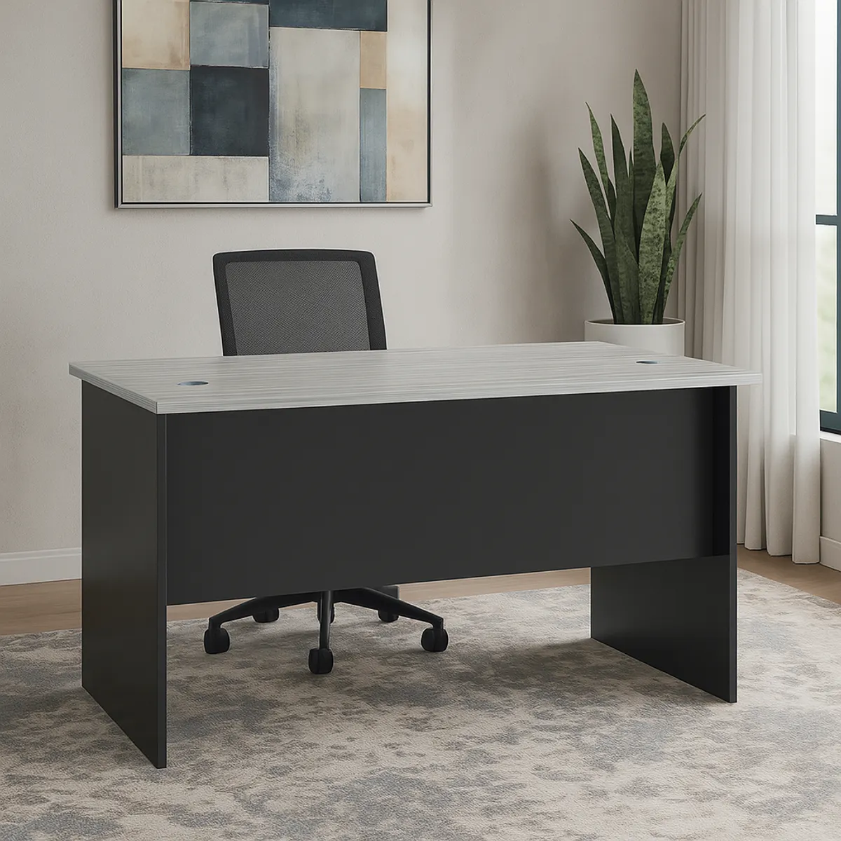 MSA MUEBLES SANTA ANA - ESCRITORIO RECTO 120  ESR120 MAPLE con GRIS