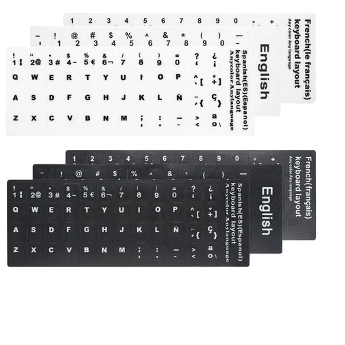 OEM - Stickers De Letras Para Teclados Notebook Pc NEGRO
