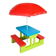 GAME POWER - Set 3 En 1: Mesa + Banca + Quitasol Gamepower