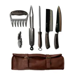 WAYU - Set 6 Accesorios Profesionales Para Asado Con Estuche -