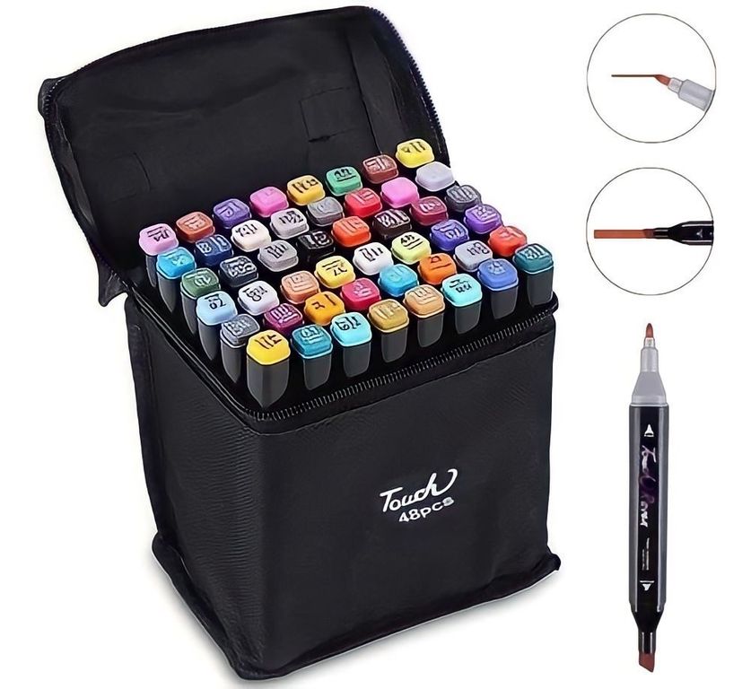 Set 48 Colores de Marcadores Rotuladores Con Bolso Sodimac Chile