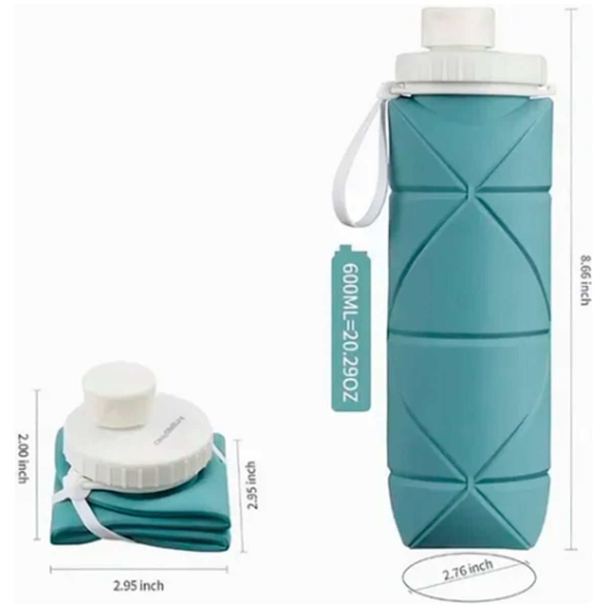 DEFENSOR FOREVER - Botella Plegable De Silicona Rosado