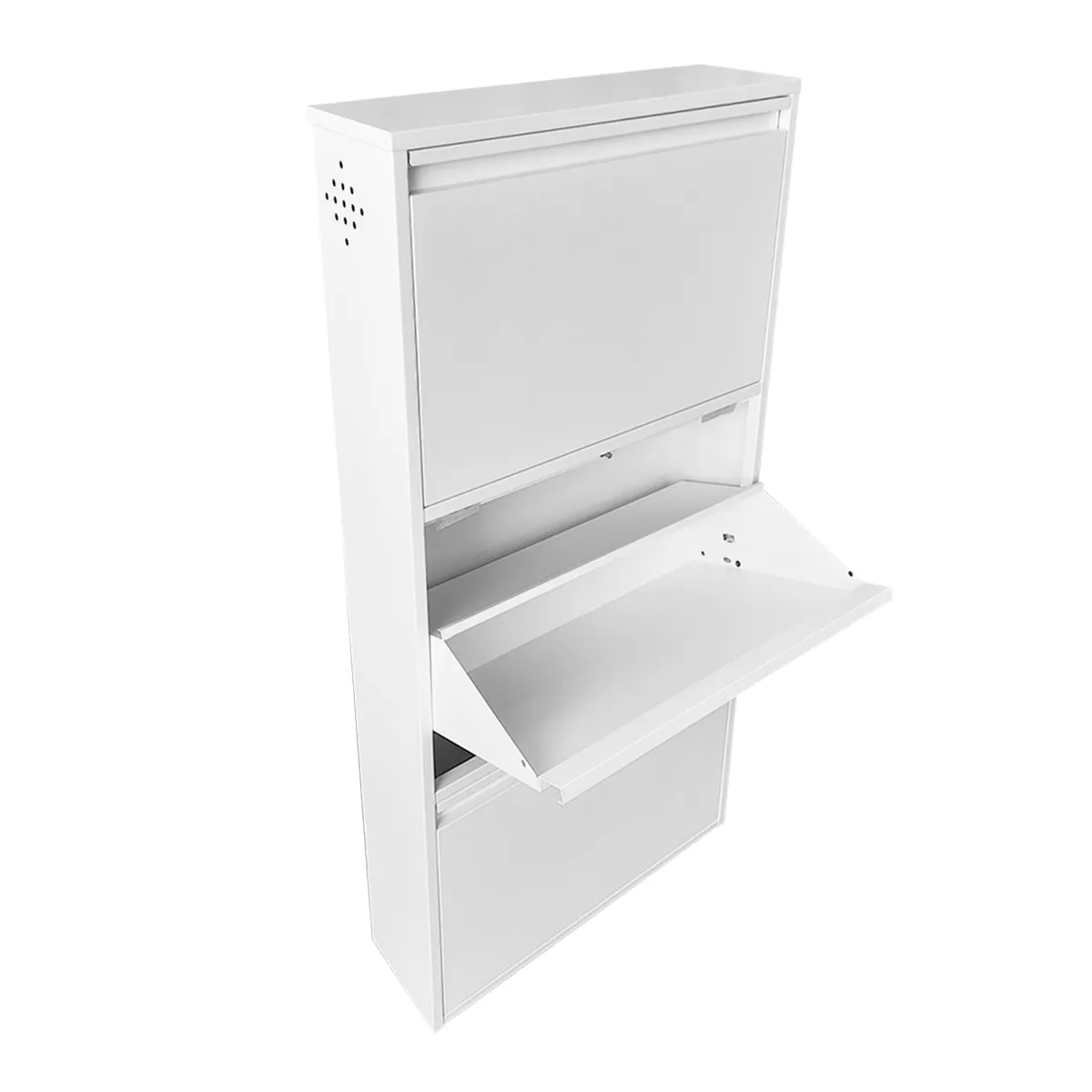 MOBITAT - Zapatero Metálico Blanco