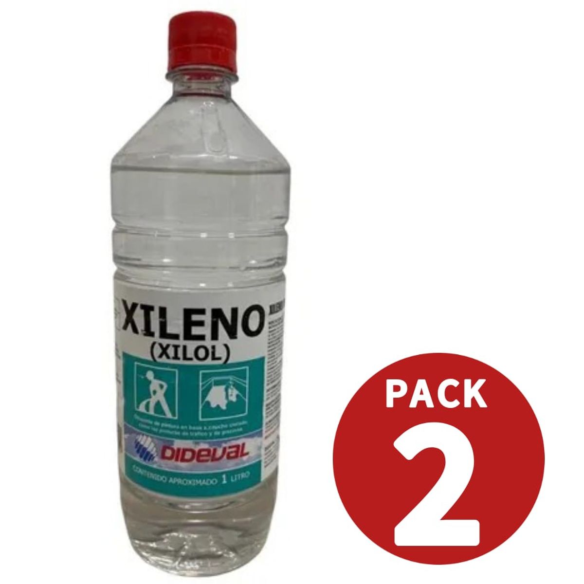 GENERICO - Xileno Solvente 1 Litro Xilol Dideval Pack 2 Unidades
