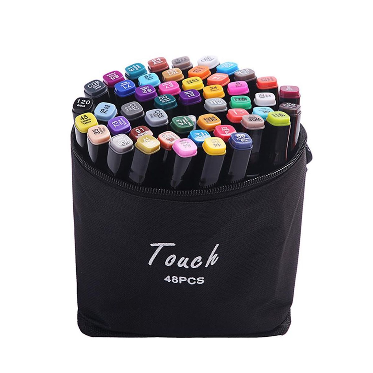 GENERICO - Set 48 Colores de Plumones Rotuladores Con Bolso