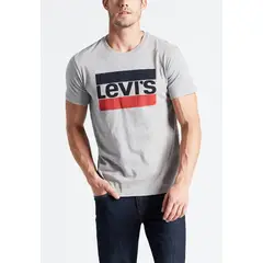LEVIS - Polera Hombre Gráfica Logo Sportswear Gris