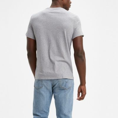 Imagen 2 del producto Polera Hombre Regular Fit Lisa con Logo Gris