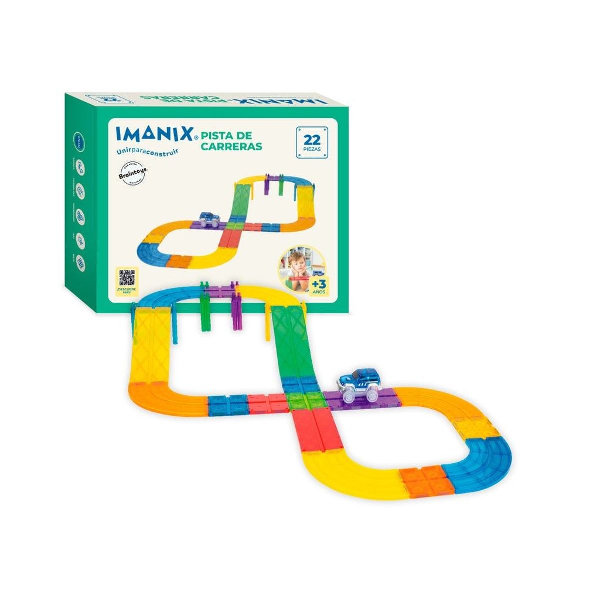IMANIX - Imanix Pista de Carrera 22 piezas