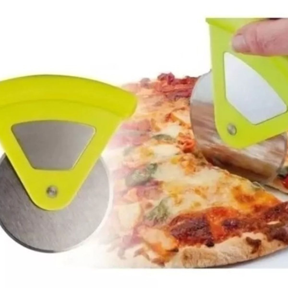 GENERICO - Corta Pizza Rebanador Masas Fondant Cocina.