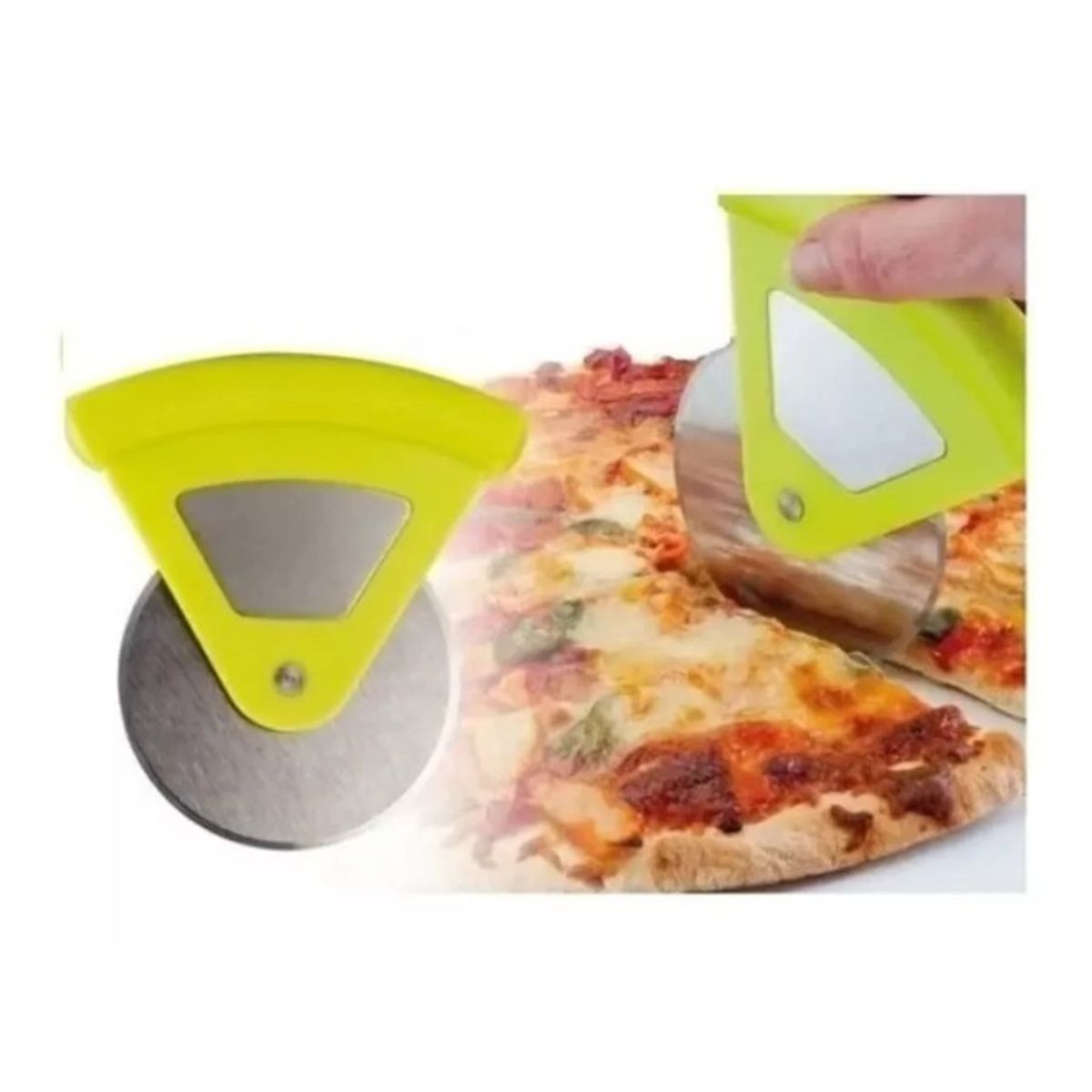 GENERICO - Corta Pizza Rebanador Masas Fondant Cocina.