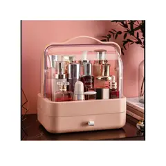 GENERAC - COSMETIQUERO CON TAPA ABATIBLE ESTILO ELEGANTE CAJONERA ROSA