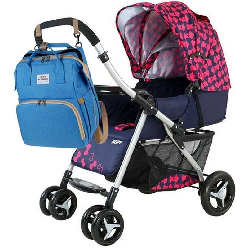 GENERICO - Mochila 3 En 1 Pañalera Cuna y Mudador Portátil Bebés