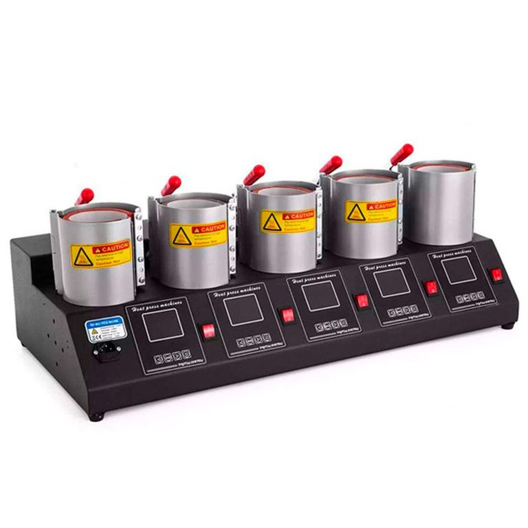 DETODOYMAS Maquina Sublimacion Estamparadora Tazones 5 en 1