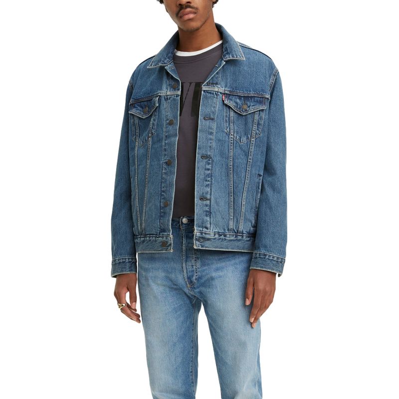LEVIS - Chaqueta Hombre Regular Fit Clásica Cuello Punta Azul Levis