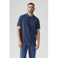 Polera Hombre Regular Fit Lisa con Logo Azul