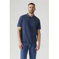 Polera Hombre Regular Fit Lisa con Logo Azul