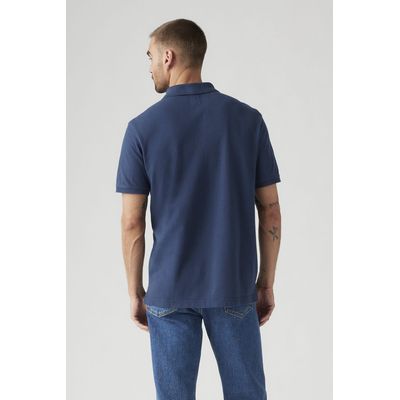 Imagen 2 del producto Polera Hombre Regular Fit Lisa con Logo Azul