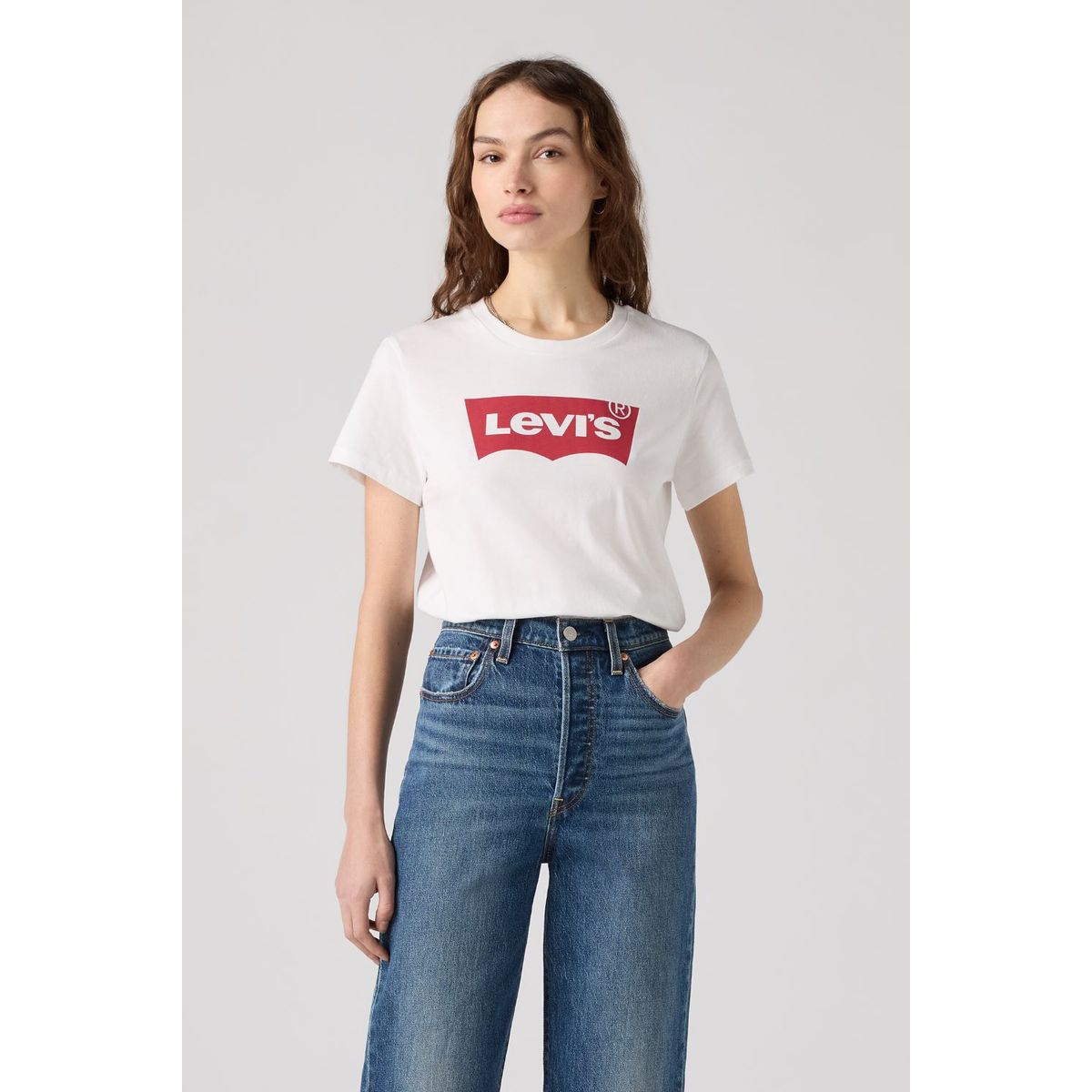 LEVIS - Polera Mujer Regular Fit Batwing Blanco Levis