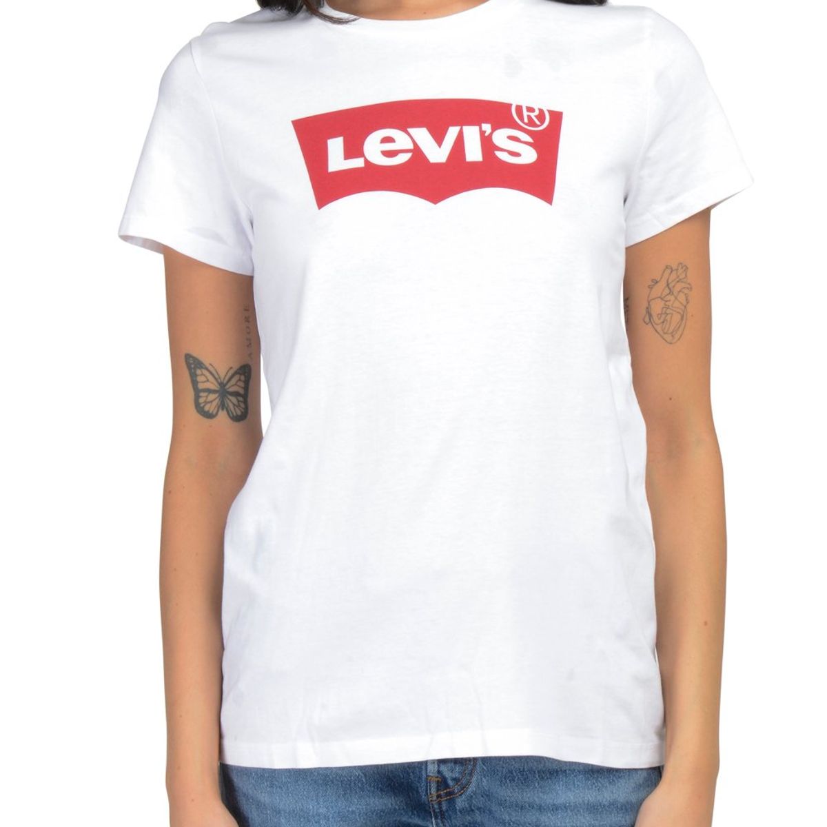 LEVIS - Polera Mujer Regular Fit Batwing Blanco Levis