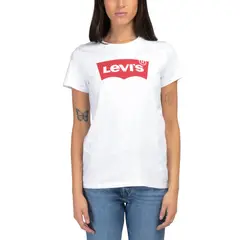 LEVIS - Polera Mujer Regular Fit Lisa con Logo Batwing Blanco