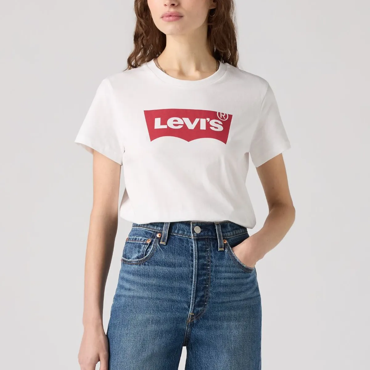 LEVIS - Polera Mujer Regular Fit Batwing Blanco Levis
