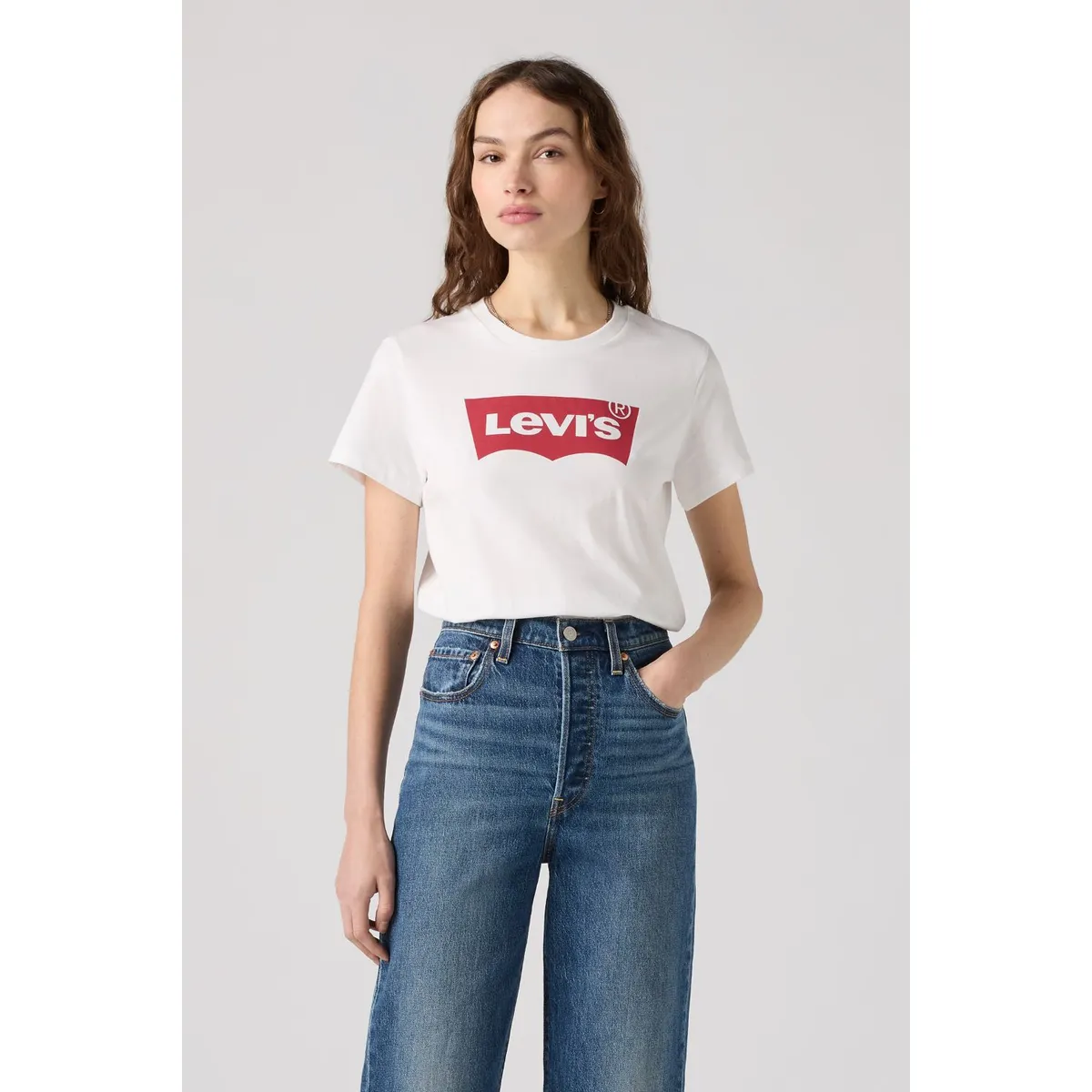 LEVIS - Polera Mujer Regular Fit Batwing Blanco Levis