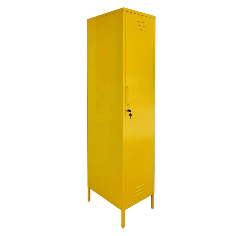 MOBITAT - Locker Amarillo Metálico con llave repisas regulables y colgador