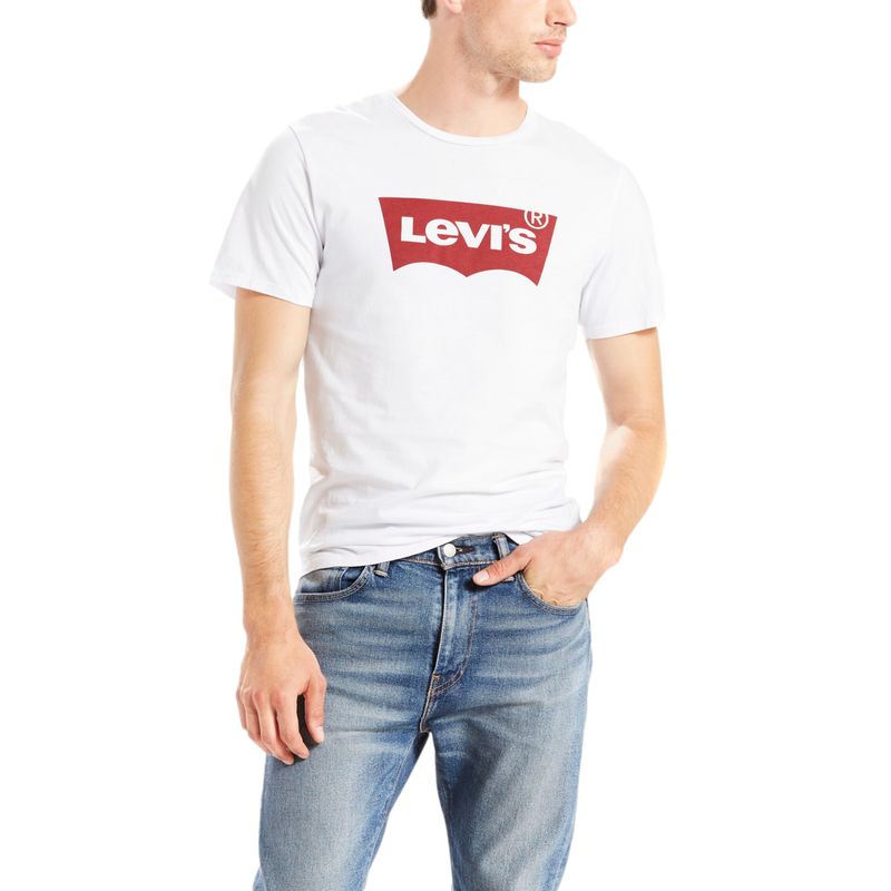 LEVIS - Polera Hombre Regular Fit Logo Blanco Levis