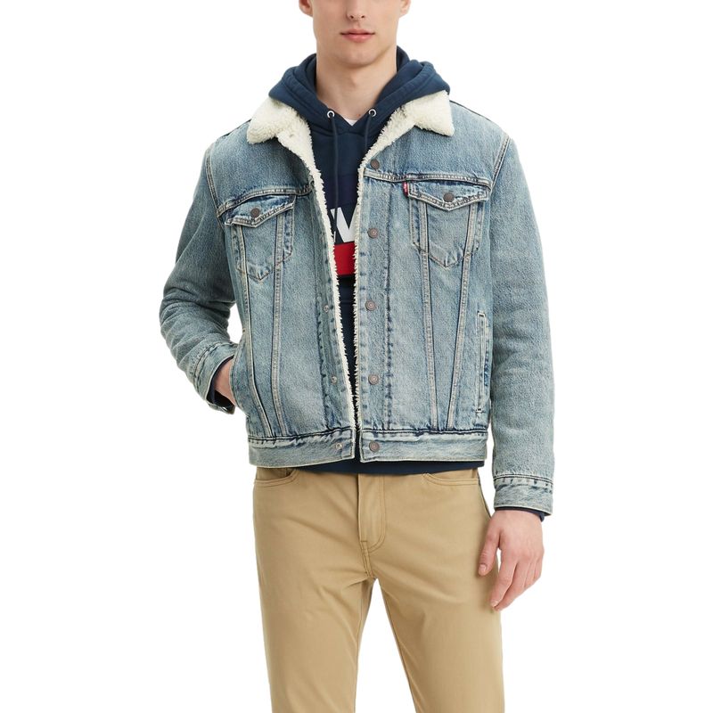 LEVIS - Chaqueta Hombre Regular Fit Sherpa Azul Levis