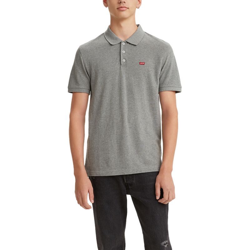 LEVIS - Polera Hombre Regular Fit Lisa Logo Gris Levis