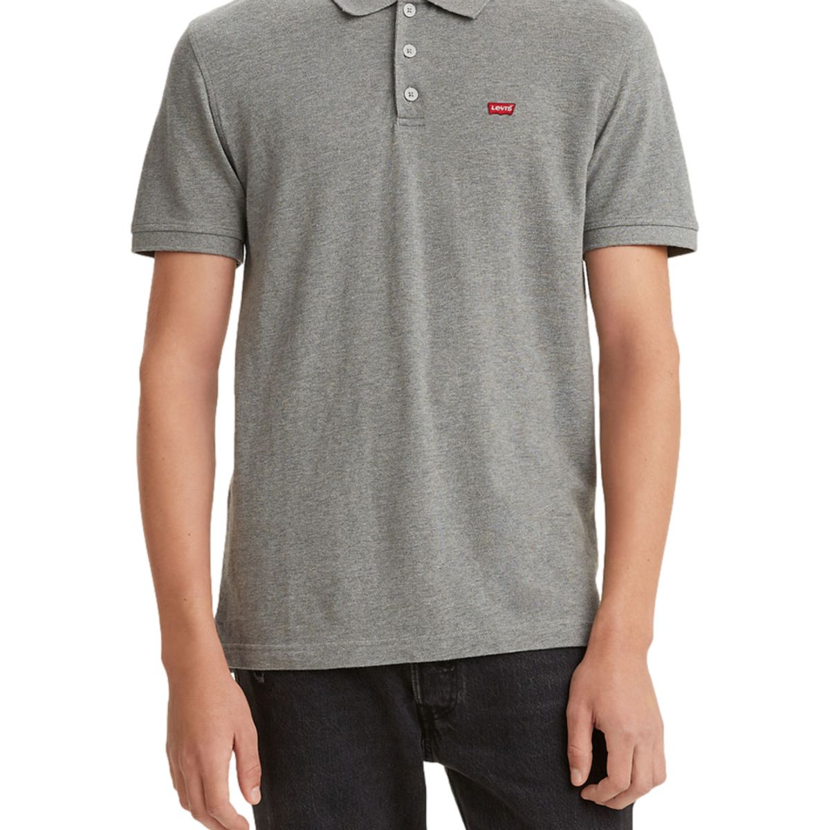 LEVIS - Polera Hombre Regular Fit Lisa Logo Gris Levis