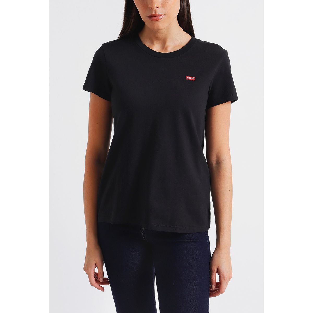 LEVIS - Polera Mujer Regular Fit Lisa Negro Levis