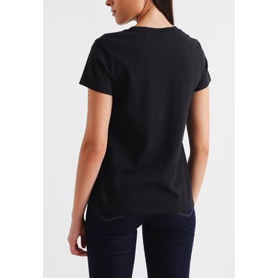 Imagen 2 del producto Polera Mujer Regular Fit Lisa Negro