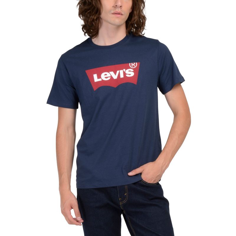 LEVIS - Polera Hombre Regular Fit Lisa con Logo Azul Levis