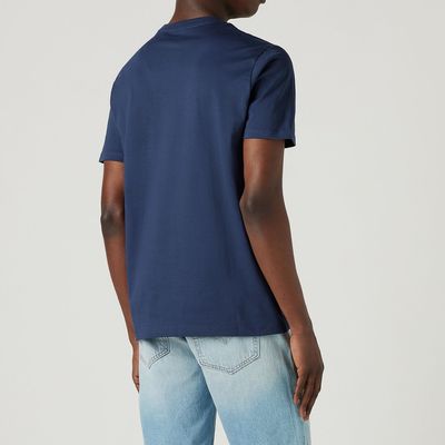 Imagen 2 del producto Polera Hombre Regular Fit Lisa Logo Azul