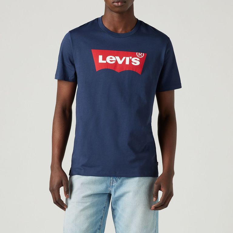 Polera Hombre Regular Fit Lisa Logo Azul Levis