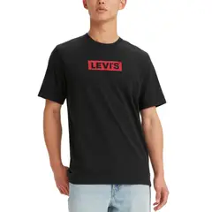 LEVIS - Polera Hombre Relaxed Fit Logo Negra