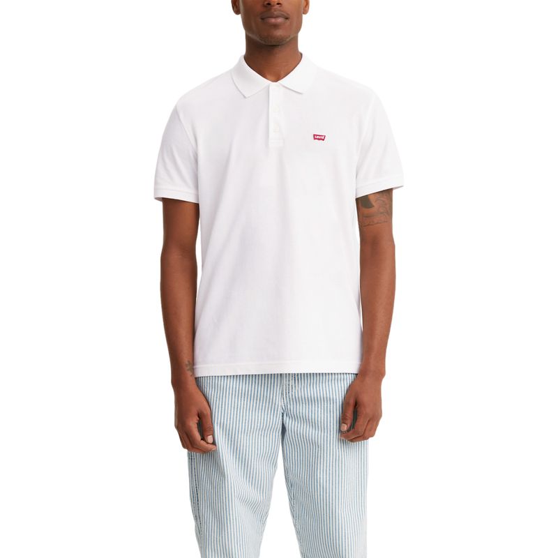 LEVIS - Polera Hombre Regular Fit Lisa con Logo Blanco Levis