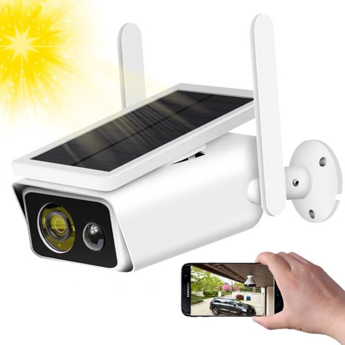 ACTUAL - Cámara de Seguridad Solar Wifi Impermeable IP66 Visión Nocturna