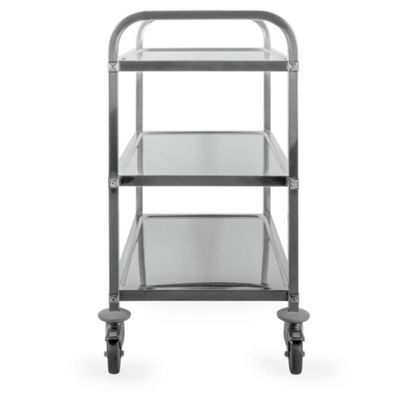 Imagen 2 del producto CARRO BANDEJERO DE SERVICIO DE 3 NIVELES EN ACERO INOXIDABLE