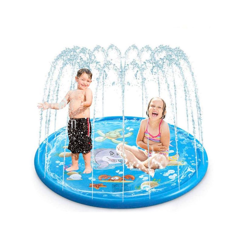 GENERICO - Alfombra Lanza Agua Piscina Niños 170 Cm Celeste