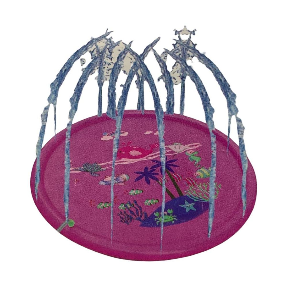 GENERICO - Alfombra Lanza Agua Piscina Niños 170 Cm Rosado