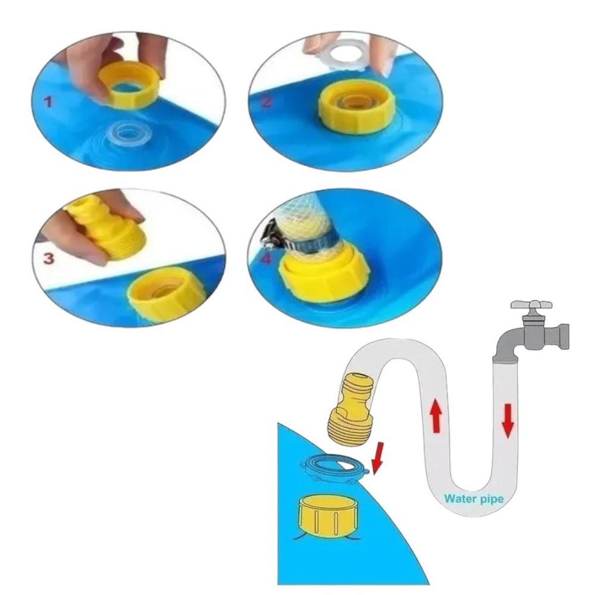 GENERICO - Alfombra Lanza Agua Piscina Niños 170 Cm Rosado